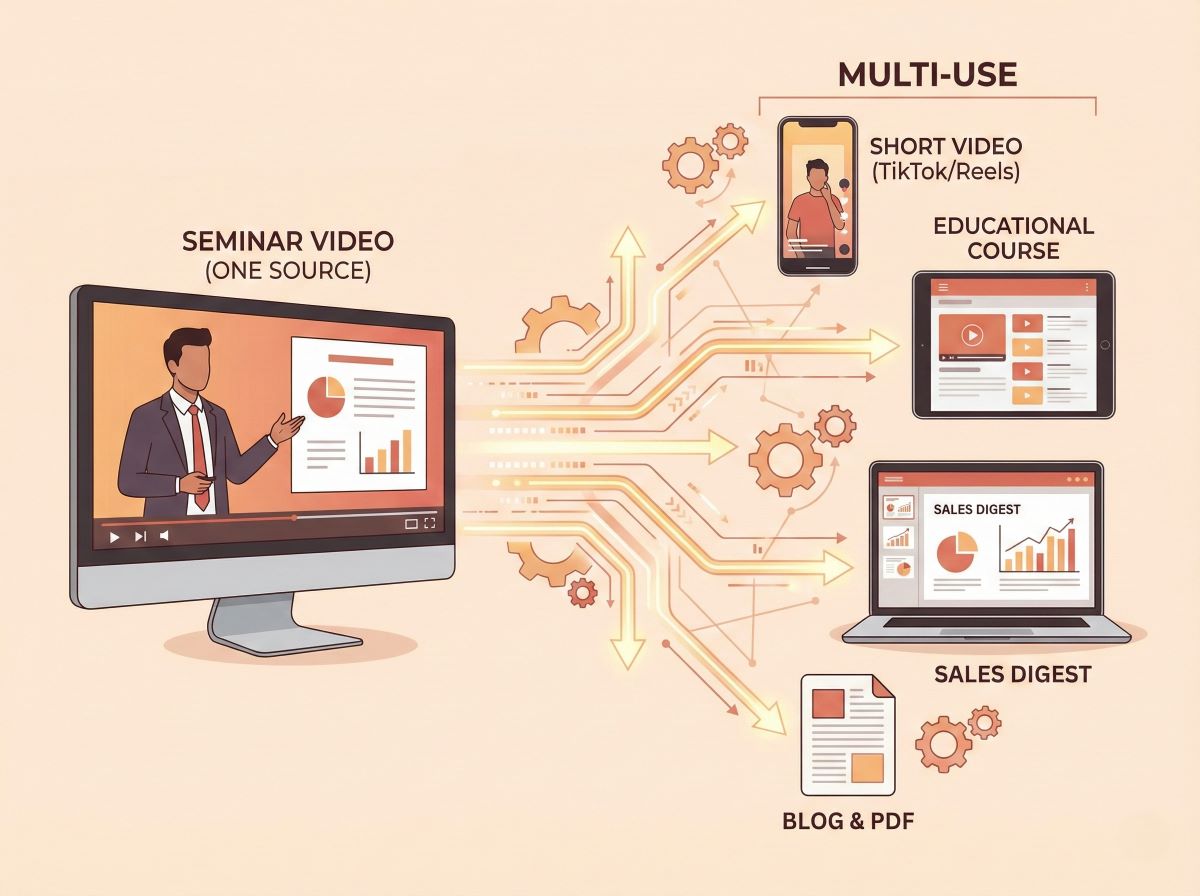 セミナー動画を「最強の集客・教育ツール」へ変貌させるワンソース・マルチユースの極意