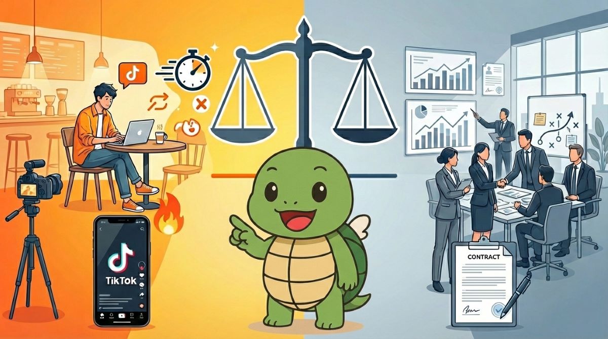 TikTok運用代行は「個人」に依頼すべきか？フリーランスの安さに潜む「品質・分析・安定性」の3大リスクと法人の実力を徹底比較