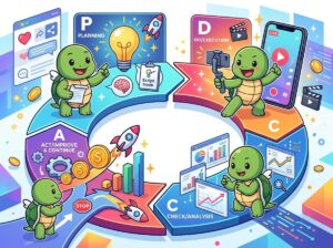 TikTok運用の改善・PDCAサイクル 要素別の重要度と撤退基準